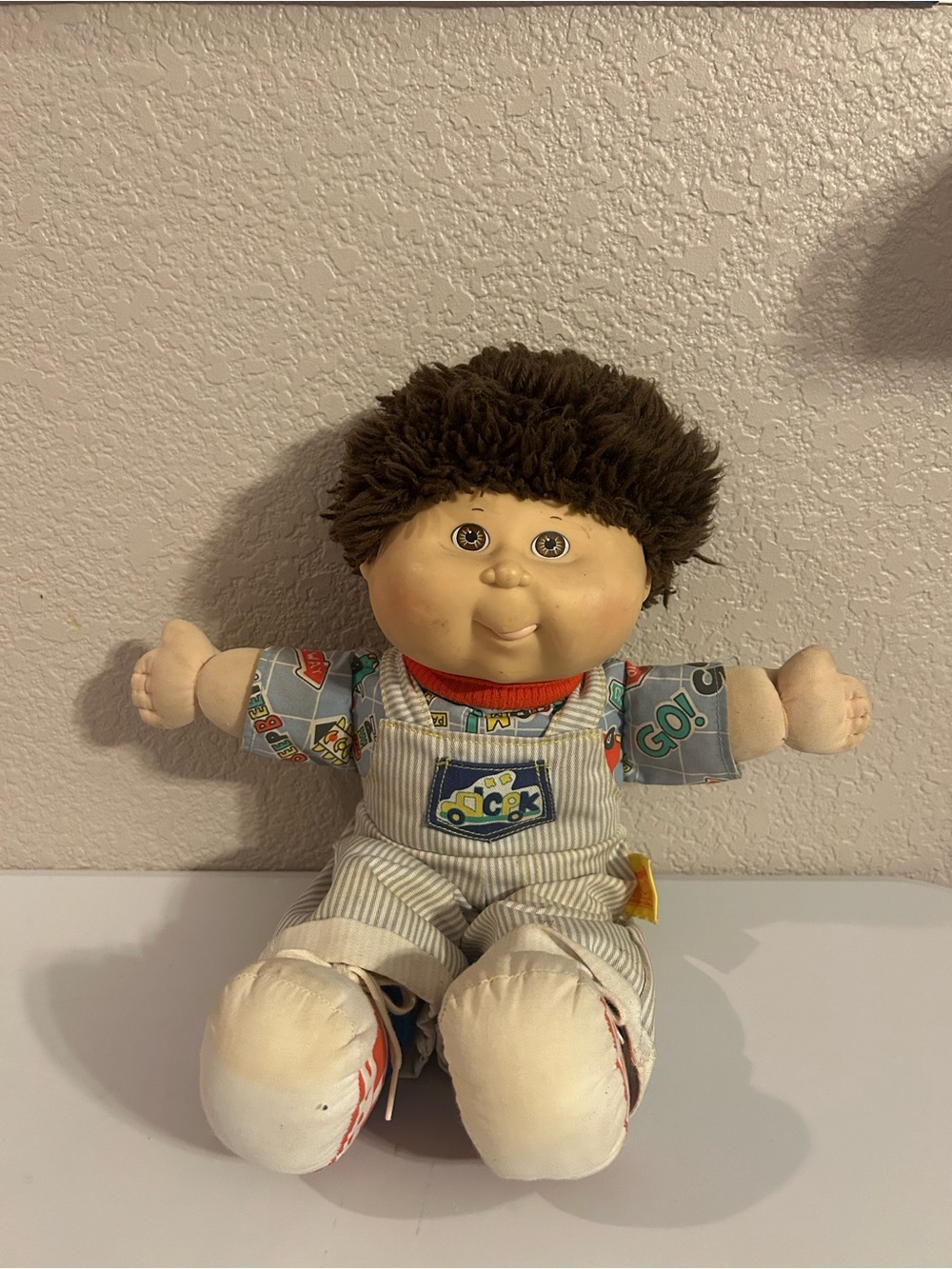 Vintage Cabbage Patch Kids Toddler First Edition Hasbro Boy Doll Denim signed